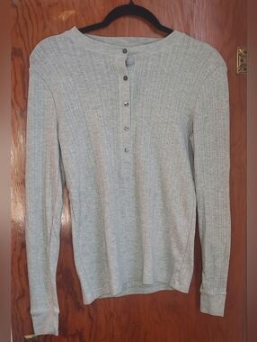 Victoria's Secret Light Gray Ribbed Pajama Pants